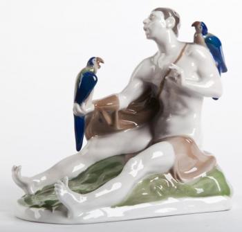 Porcelain Man Figurine - glazed porcelain - Rosenthal, F.Liebermann - 1920 Porcelain Man Figurine - glazed porcelain - Rosenthal, F.Liebermann - 1920