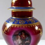 Vase with lid, gallant scene Vase with lid, gallant scene