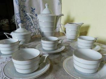 Coffee Set - white porcelain - 1930 Coffee Set - white porcelain - 1930
