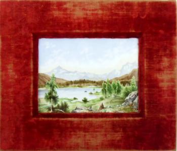 Landscape - porcelain - 1875 Landscape - porcelain - 1875