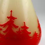 Vase - clear glass, opal glass - 1925 Vase - clear glass, opal glass - 1925