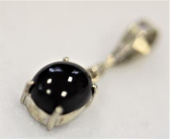 Pendant - silver, black onyx - 1950 Pendant - silver, black onyx - 1950