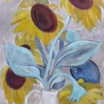 Bohumira Jezkova Hruskova - Sunflowers in a jug Bohumira Jezkova Hruskova - Sunflowers in a jug