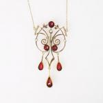 Necklace - gold, Almandine - 1921 Necklace - gold, Almandine - 1921