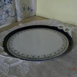 Porcelain Tray - white porcelain, cobalt - 1930 Porcelain Tray - white porcelain, cobalt - 1930