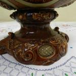 Pedestal Dish - ceramics, majolica - 1900 Pedestal Dish - ceramics, majolica - 1900