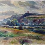Jaroslav Riegel - Landscape with ruins on a hill Jaroslav Riegel - Landscape with ruins on a hill