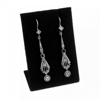 Earrings - gold, brilliant cut diamond - 1920 Earrings - gold, brilliant cut diamond - 1920
