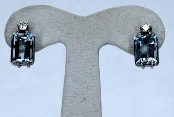 White Gold Earrings - white gold, brilliant cut diamond - 2000 White Gold Earrings - white gold, brilliant cut diamond - 2000