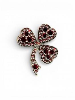 Brooch with Garnet - Czech garnet, tombac - 1880 Brooch with Garnet - Czech garnet, tombac - 1880