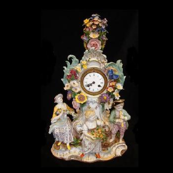 Meissen figural clock Meissen figural clock