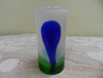Vase - glass, opal glass - 1980 Vase - glass, opal glass - 1980