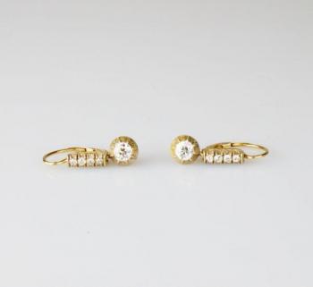 Earrings - silver, gold - 1915 Earrings - silver, gold - 1915