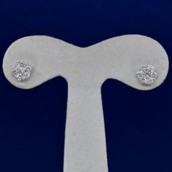 White Gold Earrings - white gold, brilliant cut diamond - 2000 White Gold Earrings - white gold, brilliant cut diamond - 2000
