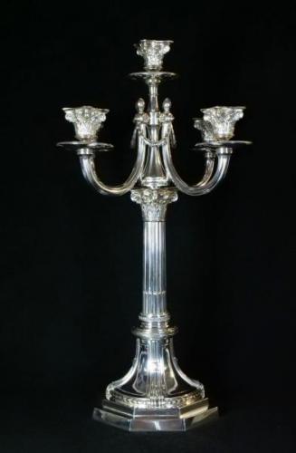 Silver Candelabra - silver - Gebrüder Deyhle, Schwäbisch Gmünd, Nìmecko - 1880 Silver Candelabra - silver - Gebrüder Deyhle, Schwäbisch Gmünd, Nìmecko - 1880