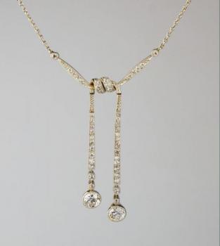 Necklace - platinum, diamond - 1910 Necklace - platinum, diamond - 1910