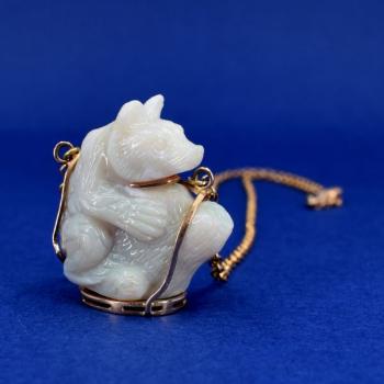 Pendant - gold, opal - 1990 Pendant - gold, opal - 1990