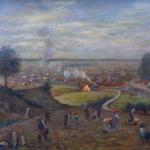 Jaro Svoboda - Harvesting potatoes with a view of  Jaro Svoboda - Harvesting potatoes with a view of