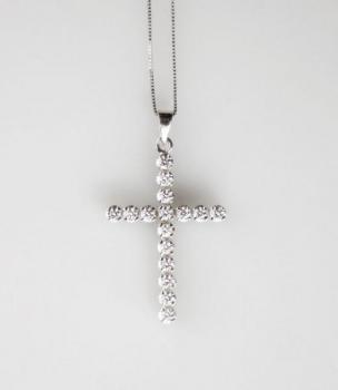 Cross Pendant - gold, diamond - 1995 Cross Pendant - gold, diamond - 1995
