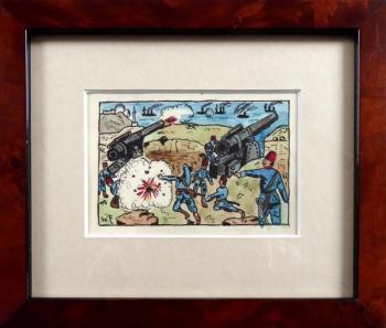 Turkish artillerymen, defending the coastal fortre Turkish artillerymen, defending the coastal fortre