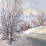 Karel Balicek - Winter landscape with red sky Karel Balicek - Winter landscape with red sky