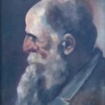 Portrait of a man with beard in profile Portrait of a man with beard in profile