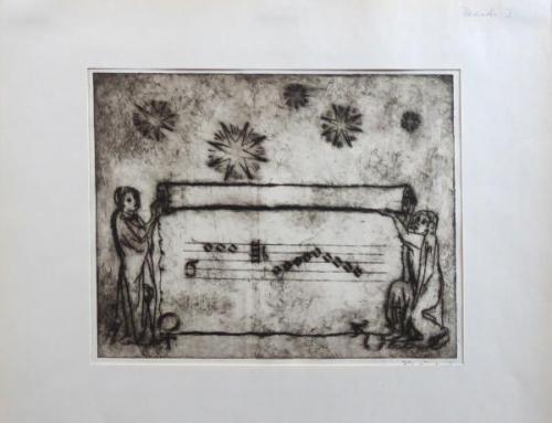 Vratislav Jan Zizka - Man and woman, with parchmen Vratislav Jan Zizka - Man and woman, with parchmen