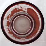 Small glass with medallion and vine leaves Small glass with medallion and vine leaves