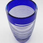 Vase, cobalt and crystal glass - glassworks Josefo Vase, cobalt and crystal glass - glassworks Josefo