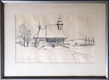 Aquarelle - paper - Josef M. Černovický - 1945 Aquarelle - paper - Josef M. Černovický - 1945