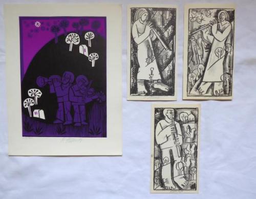 Miroslav Houra - Musicians, four graphics  Miroslav Houra - Musicians, four graphics