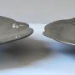 Two pewter Art Nouveau plates-Kayserzinn,Hugo Leve Two pewter Art Nouveau plates-Kayserzinn,Hugo Leve