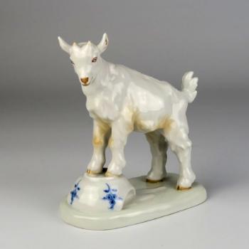 Billy goat on a bowl, Meissen Billy goat on a bowl, Meissen