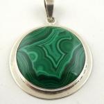 Pendant - silver, Malachite - 1960 Pendant - silver, Malachite - 1960