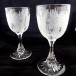 Pitcher and two glasses, cut flowers and leaves -  Pitcher and two glasses, cut flowers and leaves -