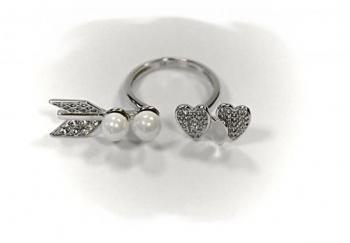 Silver Ring - silver, pearl - 1980 Silver Ring - silver, pearl - 1980