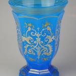 Small Glass - facet glass, blue glass - 1850 Small Glass - facet glass, blue glass - 1850
