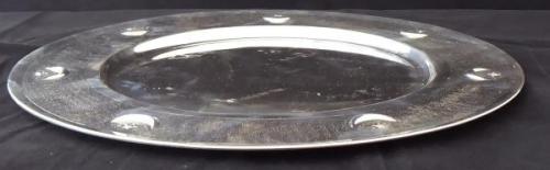 Silver round tray, star with crescent moon -Turkey Silver round tray, star with crescent moon -Turkey