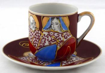 Cup with portrait and lithophane with Geisha Cup with portrait and lithophane with Geisha