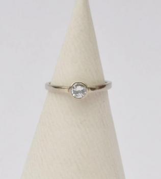 White Gold Ring - white gold, brilliant cut diamond - 1925 White Gold Ring - white gold, brilliant cut diamond - 1925