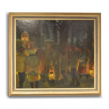 Evening Landscape - Bohdan Obrovský (1925 - 2002) - 1957 Evening Landscape - Bohdan Obrovský (1925 - 2002) - 1957