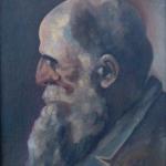 Portrait of a man with beard in profile Portrait of a man with beard in profile