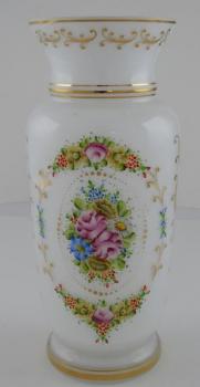 Vase made of clear, milky and painted glass Vase made of clear, milky and painted glass