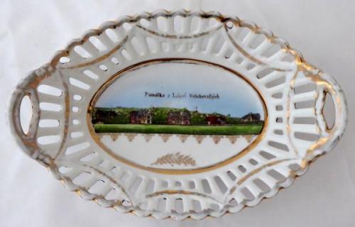 Porcelain small basket - Spa Velichovky Porcelain small basket - Spa Velichovky