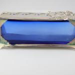 Jardiniere - tin, blue glass - 1905 Jardiniere - tin, blue glass - 1905