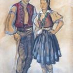Hlavacek Josef - Young couple in costume Hlavacek Josef - Young couple in costume
