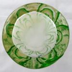 Vase wrapped with glass uranium threads Vase wrapped with glass uranium threads