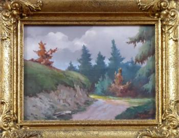 Matej Frantisek Skula - Path by the ravine at the  Matej Frantisek Skula - Path by the ravine at the