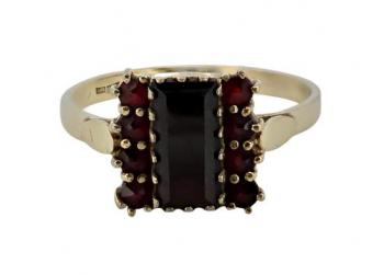 Silver Ring - silver, Czech garnet - 1962 Silver Ring - silver, Czech garnet - 1962