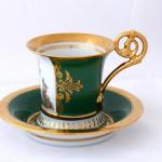 Cup with miniature of ballerina Carlotta Grisi  Cup with miniature of ballerina Carlotta Grisi